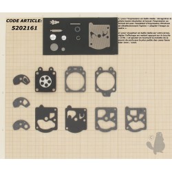 kit membranes stihl 024-MS240 avec pointeau